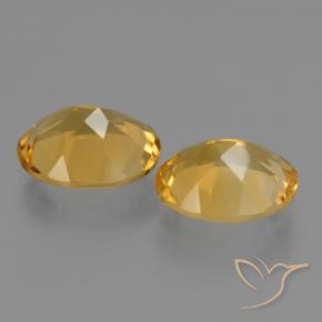 Citrine Gemstones in 10 x 8 mm (calibrated) Size for Sale, Citrine Stones in Deep Golden Orange Color
