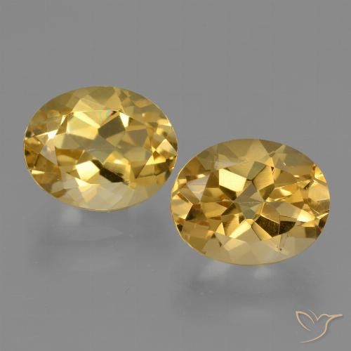 5.4 ct Yellow Citrine, 10.1 x 8.2 mm Oval Cut From Brazil, Photo A