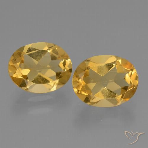4.29 ct Yellow Citrine, 10 x 7.9 mm Oval Cut From Brazil, Photo A