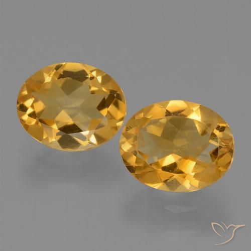 Deep Golden Orange Цитрин Камень - 2.2ct Фасетный Овал (ID: 433950)
