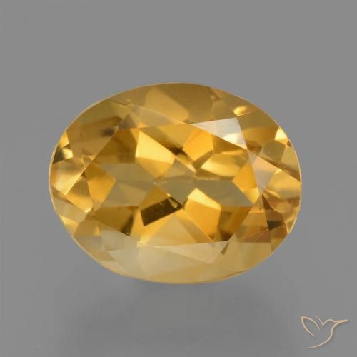 2.74ct Natural Deep Golden Orange Citrine, Oval, VVS