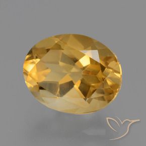 2.74 ct Golden Citrine Stone, Natural Citrine in Oval Facet Shape for Sale