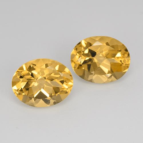 Золотисто-оранжевый Цитрин Камень - 2.6ct Фасетный Овал (ID: 433975)