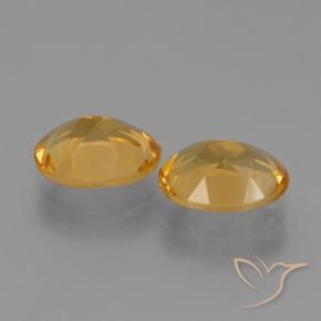 Citrine Gemstones in 10 x 8 mm (calibrated) Size for Sale, Citrine Stones in Dark Golden Color