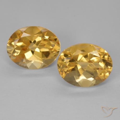 5.78 ct Yellow Citrine, 10.1 x 8 mm Oval Cut From Brazil, Photo A