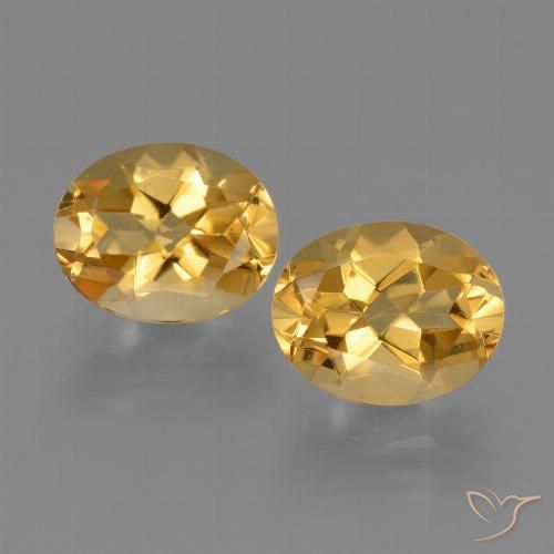 5.1 ct Yellow Citrine, 10.1 x 8 mm Oval Cut From Brazil, Photo A