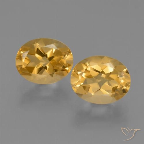 5.04 ct Yellow Citrine, 9.8 x 7.9 mm Oval Cut From Brazil, Photo A