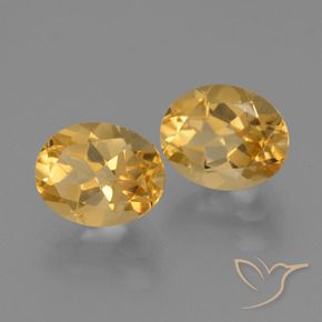 5.04 ctw Golden Citrine Stones, Natural Citrine in Oval Facet Shape for Sale