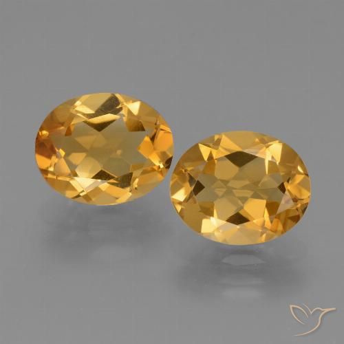 4.75 ct Yellow Citrine, 10.1 x 8.2 mm Oval Cut From Brazil, Photo A