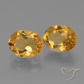 4.75 ctw Golden Citrine Stones, Natural Citrine in Oval Facet Shape for Sale