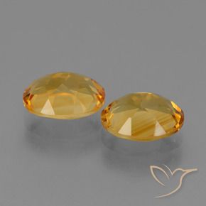 Citrine Gemstones in 10 x 8 mm (calibrated) Size for Sale, Citrine Stones in Dark Golden Color