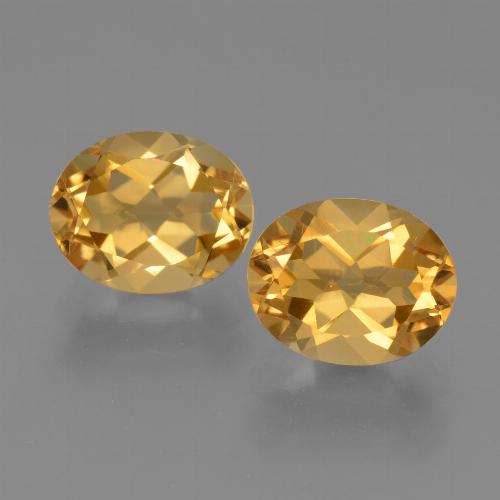 Deep Golden Orange Citrine Gem - 2.7ct Oval Facet (ID: 433982)