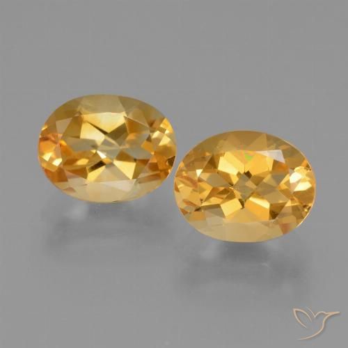 Golden Orange Citrine Gem - 2.4ct Oval Facet (ID: 433983)