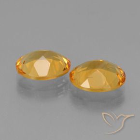 Citrine Gemstones in 10 x 8 mm (calibrated) Size for Sale, Citrine Stones in Deep Golden Orange Color