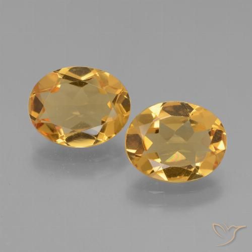 4.47 ct Yellow Citrine, 9.9 x 7.9 mm Oval Cut From Brazil, Photo A