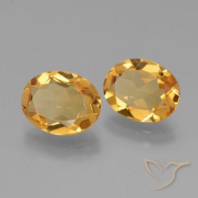 4.47 ctw Golden Citrine Stones, Natural Citrine in Oval Facet Shape for Sale