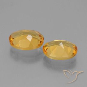 Citrine Gemstones in 10 x 8 mm (calibrated) Size for Sale, Citrine Stones in Dark Golden Color