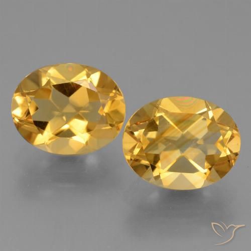 5.33 ct Yellow Citrine, 10.3 x 8.2 mm Oval Cut From Brazil, Photo A