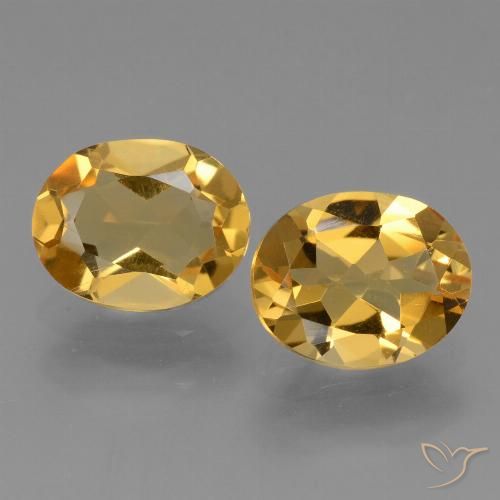 4.2 ct Yellow Citrine, 9.8 x 7.8 mm Oval Cut From Brazil, Photo A