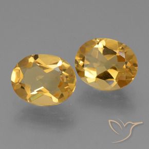 4.20 ctw Golden Citrine Stones, Natural Citrine in Oval Facet Shape for Sale