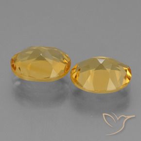 Citrine Gemstones in 10 x 8 mm (calibrated) Size for Sale, Citrine Stones in Deep Golden Orange Color