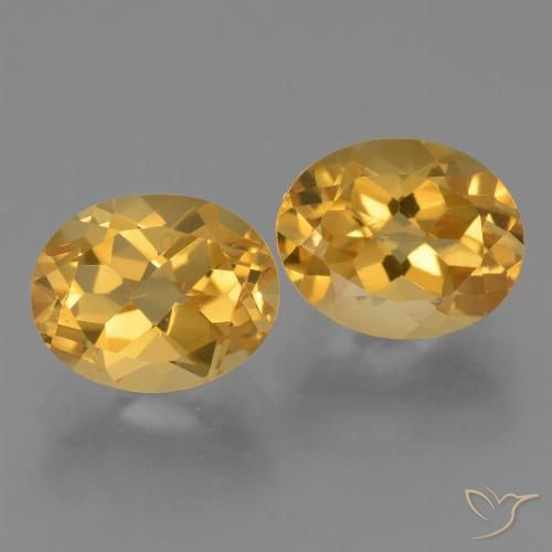 5.61 ct Yellow Citrine, 10.1 x 8.2 mm Oval Cut From Brazil, Photo A