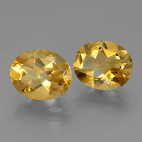4.23 ct Gold Citrine Stone, Natural Citrine in Oval Facet Shape for Sale