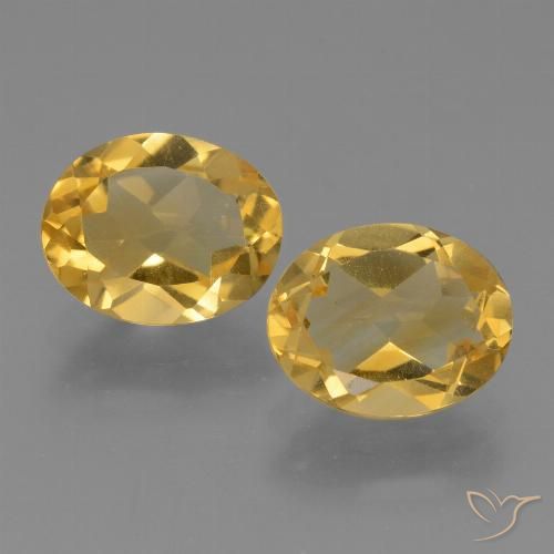 4.42 ct Yellow Citrine, 9.9 x 7.9 mm Oval Cut From Brazil, Photo A