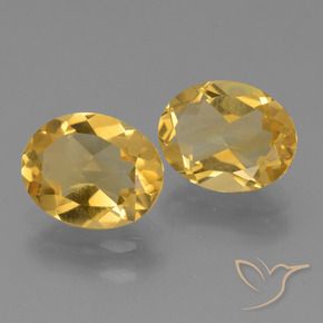 4.42 ctw Golden Citrine Stones, Natural Citrine in Oval Facet Shape for Sale