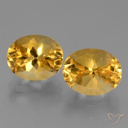5.81 ct Yellow Citrine, 9.9 x 8 mm Oval Cut From Brazil, Photo A