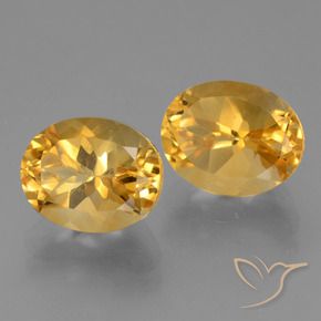 5.81 ctw Golden Citrine Stones, Natural Citrine in Oval Facet Shape for Sale