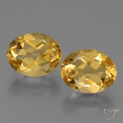 5.15 ct Yellow Citrine, 10 x 8 mm Oval Cut From Brazil, Photo A