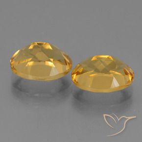 Citrine Gemstones in 10 x 8 mm (calibrated) Size for Sale, Citrine Stones in Medium-Dark Golden Color