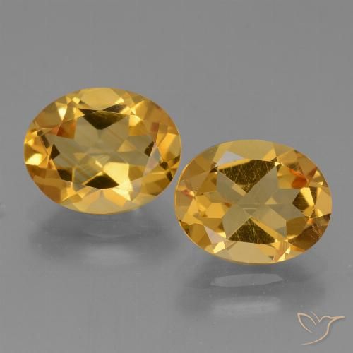 4.4 ct Yellow Citrine, 10.1 x 8 mm Oval Cut From Brazil, Photo A