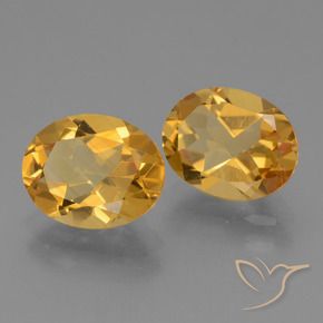 4.40 ctw Golden Citrine Stones, Natural Citrine in Oval Facet Shape for Sale