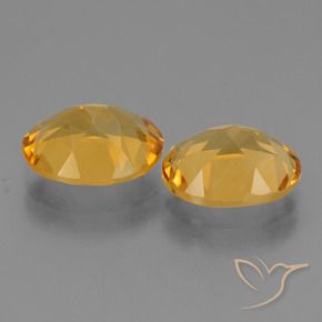 Citrine Gemstones in 10 x 8 mm (calibrated) Size for Sale, Citrine Stones in Dark Golden Color