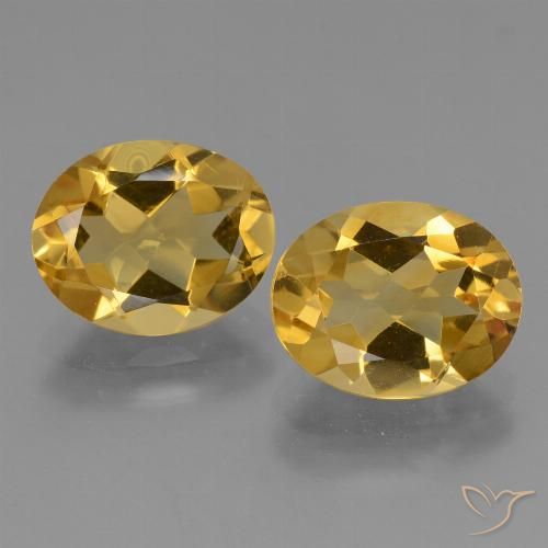 4.56 ct Yellow Citrine, 10.2 x 8 mm Oval Cut From Brazil, Photo A