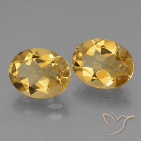 4.56 ctw Golden Citrine Stones, Natural Citrine in Oval Facet Shape for Sale