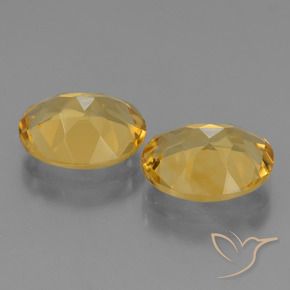 Citrine Gemstones in 10 x 8 mm (calibrated) Size for Sale, Citrine Stones in Deep Golden Orange Color