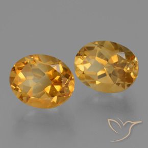 5.78 ctw Golden Citrine Stones, Natural Citrine in Oval Facet Shape for Sale