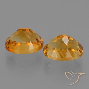 Citrine Gemstones in 10 x 8 mm (calibrated) Size for Sale, Citrine Stones in Dark Golden Color