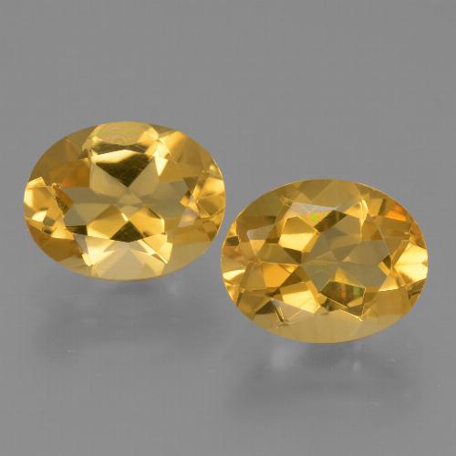 Deep Golden Orange Citrine Gem - 2.3ct Oval Facet (ID: 434052)