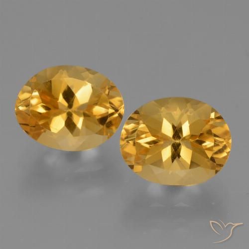 5.17 ct Yellow Citrine, 10 x 8 mm Oval Cut From Brazil, Photo A