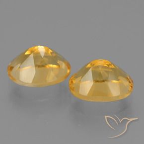 Citrine Gemstones in 10 x 8 mm (calibrated) Size for Sale, Citrine Stones in Deep Golden Orange Color
