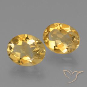 4.63 ctw Golden Citrine Stones, Natural Citrine in Oval Facet Shape for Sale