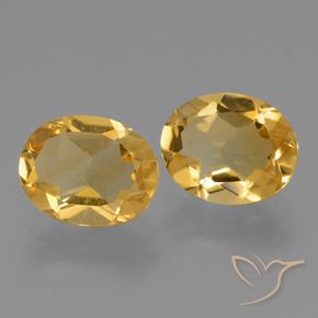 4.35 ctw Golden Citrine Stones, Natural Citrine in Oval Facet Shape for Sale