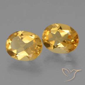 4.37 ctw Golden Citrine Stones, Natural Citrine in Oval Facet Shape for Sale