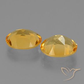 Citrine Gemstones in 10 x 8 mm (calibrated) Size for Sale, Citrine Stones in Medium Golden Color