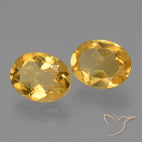 4.85 ctw Golden Citrine Stones, Natural Citrine in Oval Facet Shape for Sale