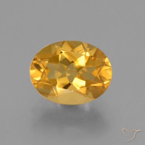 2.44ct Natural Deep Golden Orange Citrine, Oval, VVS